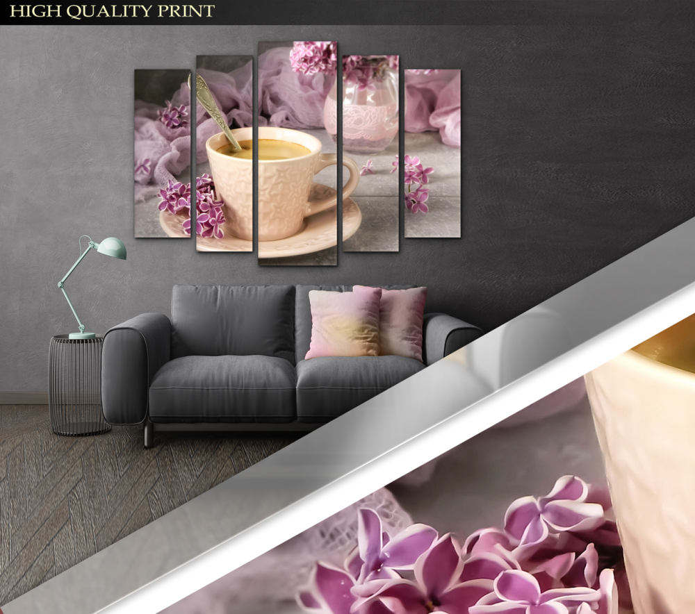 Модульна картина у вітальні / спальні / кухні Ранковий Кава Art-361_5 ( 80х118см ) Київ - фото 2