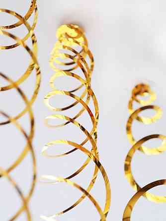 Дождик гирлянда 6 полосочек 70 см золотистый Киев