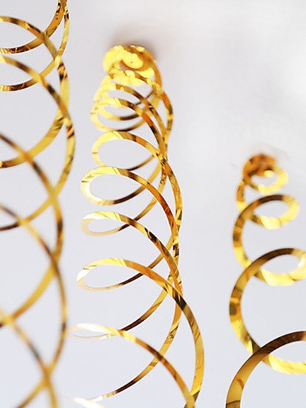 Дождик гирлянда 6 полосочек 70 см золотистый Киев - изображение 4
