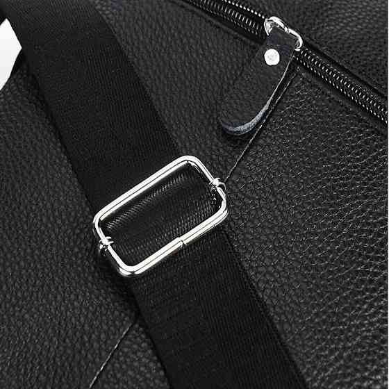 Сумка мессенджер кожаная Vintage 20247 Черная Киев