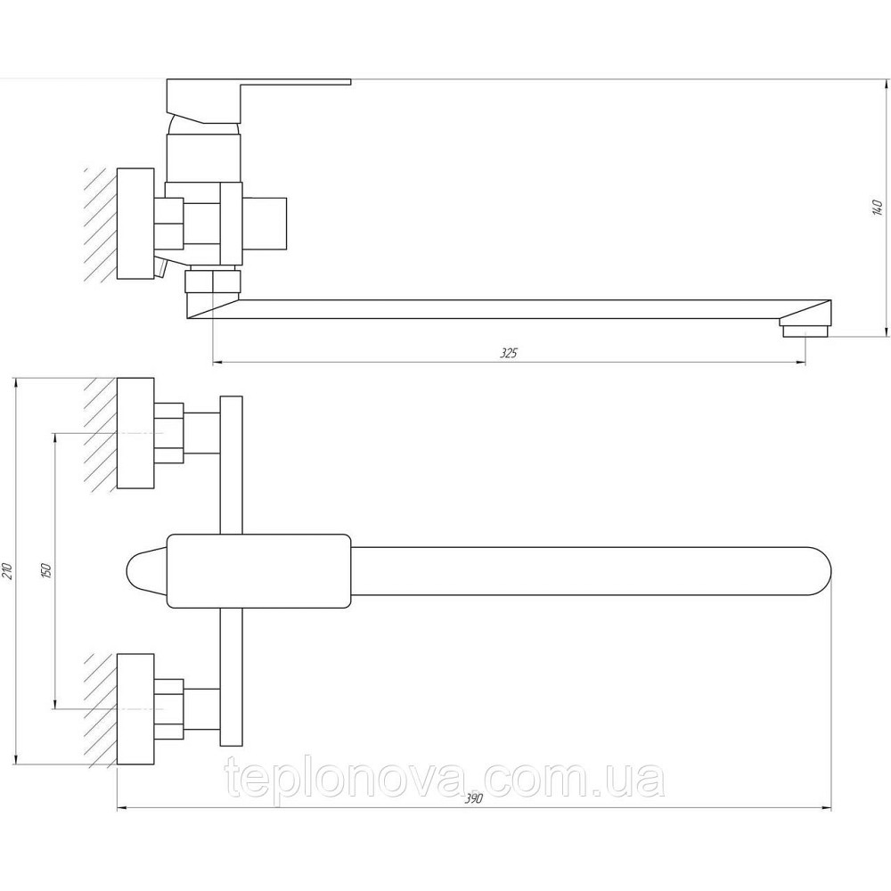 Смеситель для ванны Globus Lux Milano GLM-0208N-11-Graphite Черновцы - изображение 5