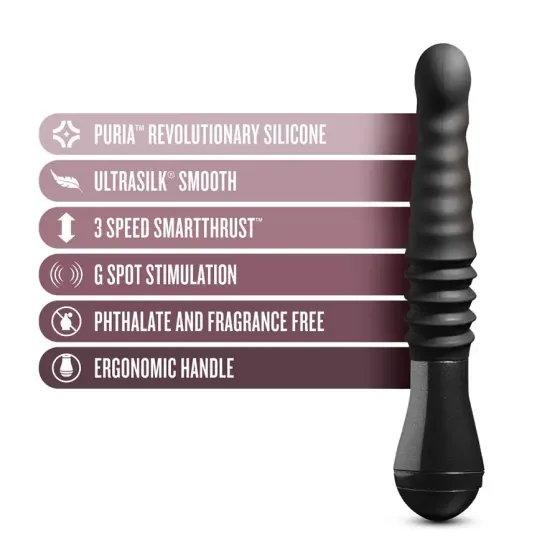 Пульсатор Temptasia by Blush - Lazarus Thrusting Dildo - Black Львів