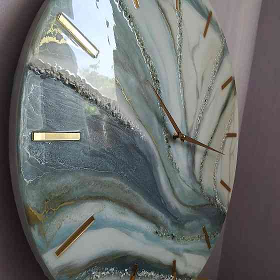 Часы настенные 75 см из эпоксидной смолы ручной работы Днепр