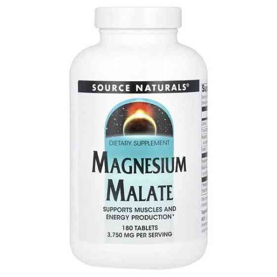 Magnesium Malate, 3,750 mg, 180 Tablets (1,250 mg Per Tablet) Луцк