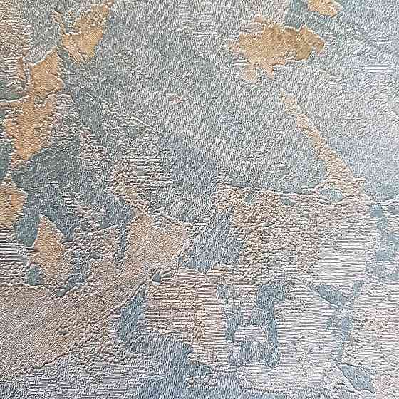 Шпалери метрові вінілові на флізелін 24 Carati Cristiana Masi під штукатурку структурні бірюзовий з золотом Київ