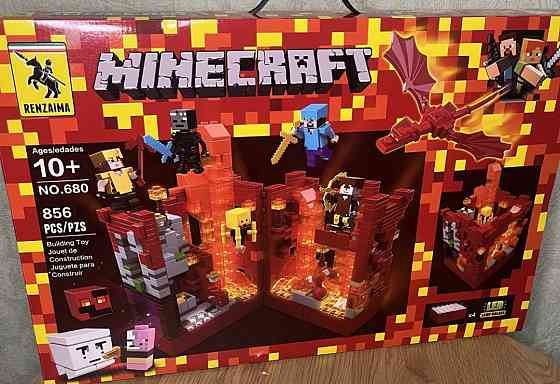 Констркутор minecraft з LED підсвіткою 850 деталей | лего майнкрафт Київ