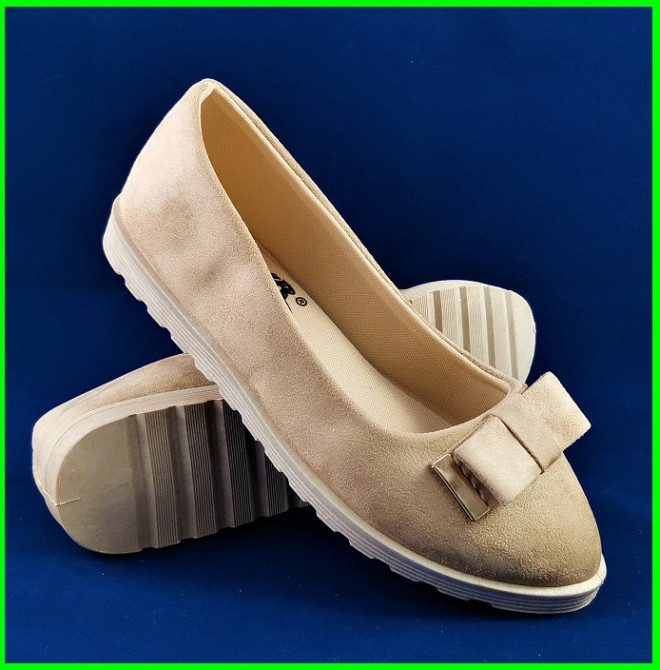 . Жіночі Балетки Бежеві Замшеві Мокасини Туфлі (розміри: 36) — 151 Дніпро - фото 7