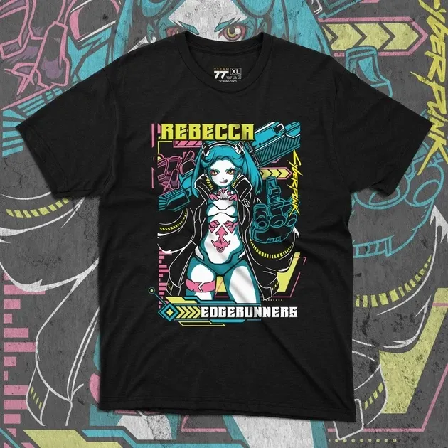 Футболка для підлітка хлопчика з принтом Cyber Punk Rebecca 4 Розмір 160 Anime11022 Дніпро - фото 1