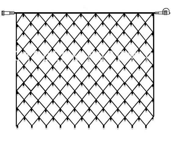 Світлодіодна Гірлянда Сітка 1.2 х 2.1 метра LED 180 Синя Силіконова Неон Дніпро