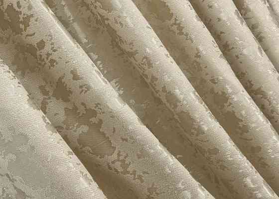 Комплект штор VR-Textil Льон Мармур 200х270 2шт і Тюль 500х270 1270ш-115т Бежевий з білим 71-122/6 Київ