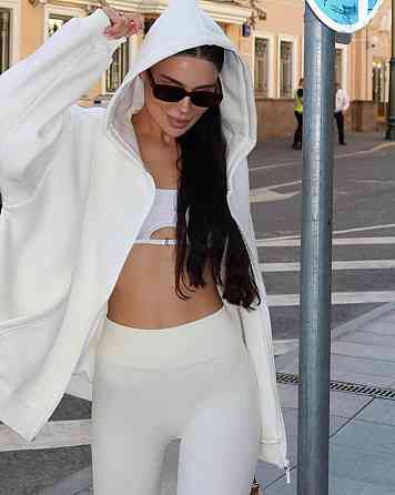 Женская теплая оверсайз кофта на молнии с капюшоном трехнить на флисе Одесса