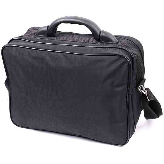 Мужская сумка с надежной пластиковой ручкой из полиэстера FABRA 22587 Черный Киев