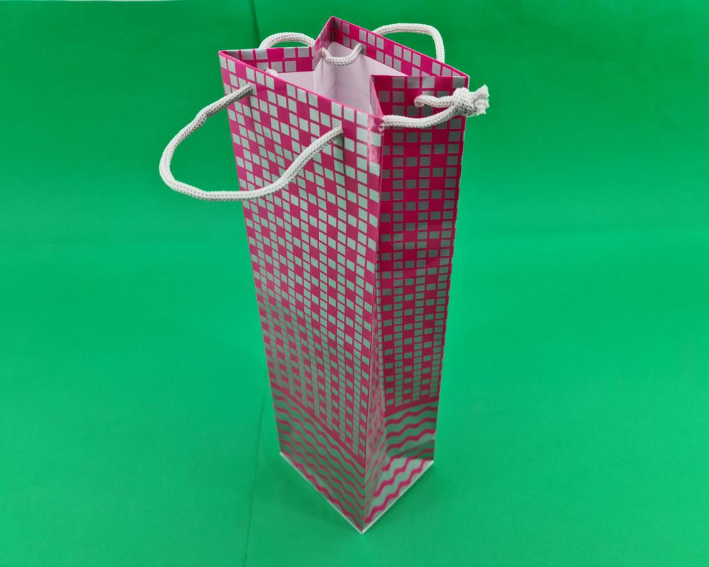 Пакет паперовий подарунковий під пляшку 12/9/36 (артBUT-65) (12 шт.) Харків - фото 1