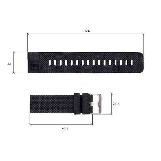 Ремешок для часов Skmei 1416/1418/1267/1285/1293/1426/1866/1894BK Black SBR Киев