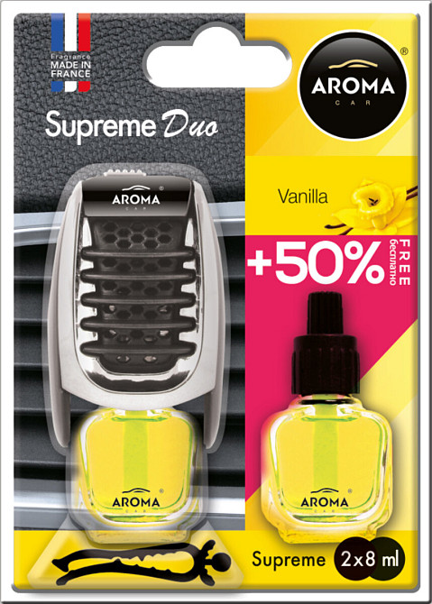 Ароматизатор Aroma Car Supreme Duo Slim Vanilla рідкий 7мл Киев - изображение 1