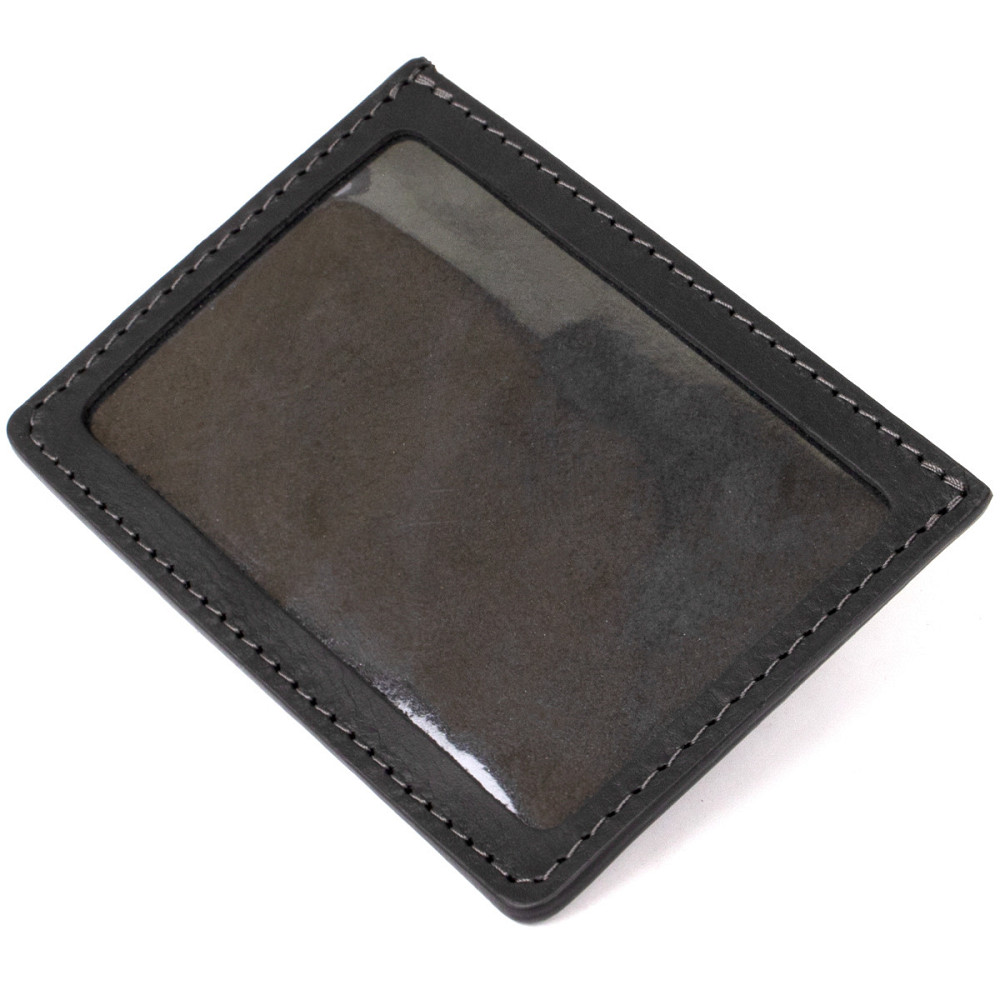 Кожаная обложка для пенсионного удостоверения Черный (GRANDE PELLE) Киев - изображение 6