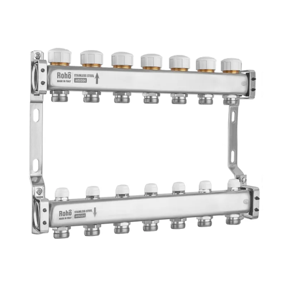 Коллектор с термостатическими и запорными клапанами Roho R805-07M - 1