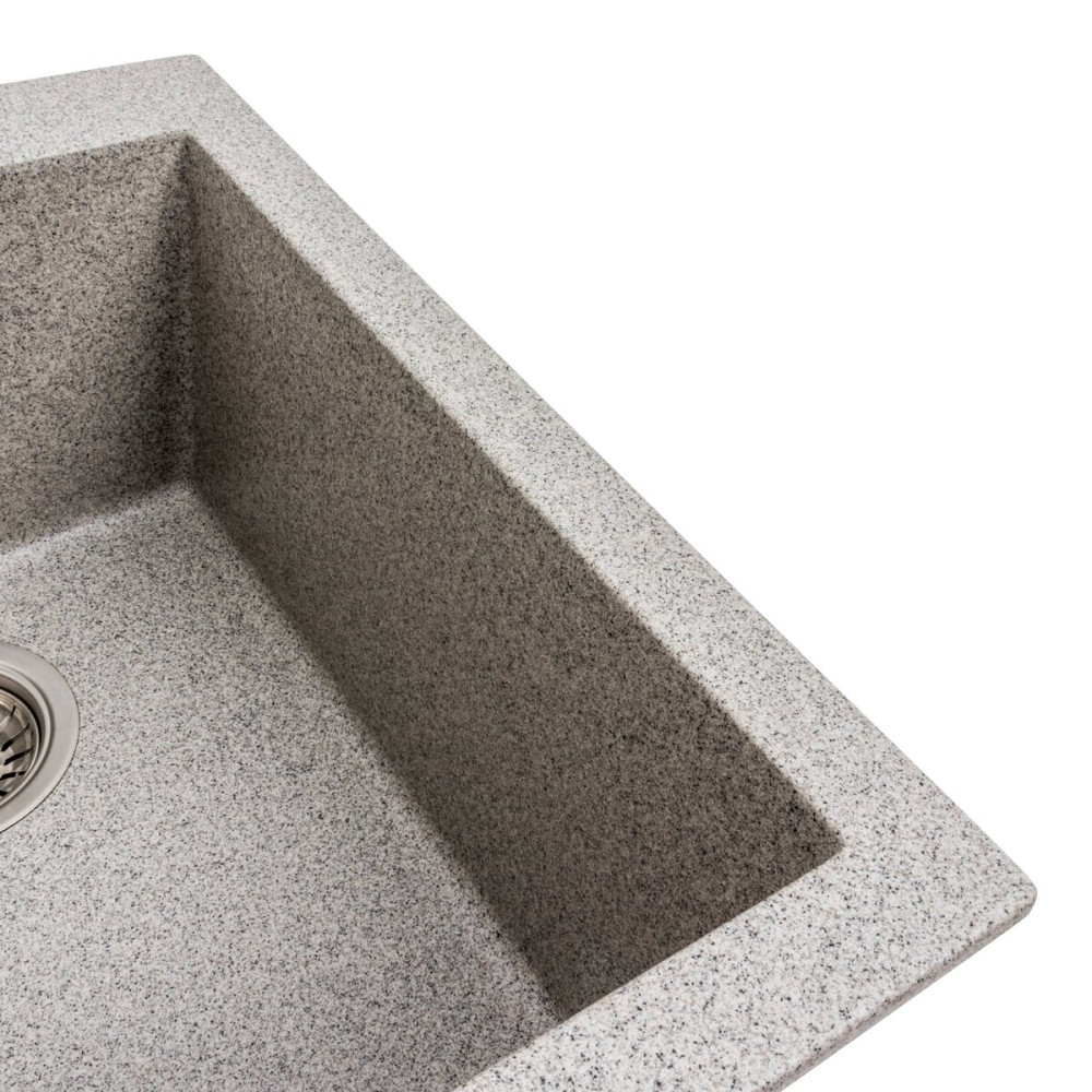 Гранітна мийка для кухні VALESO SOKIL 4150 матова Сіра Коломия - фото 3