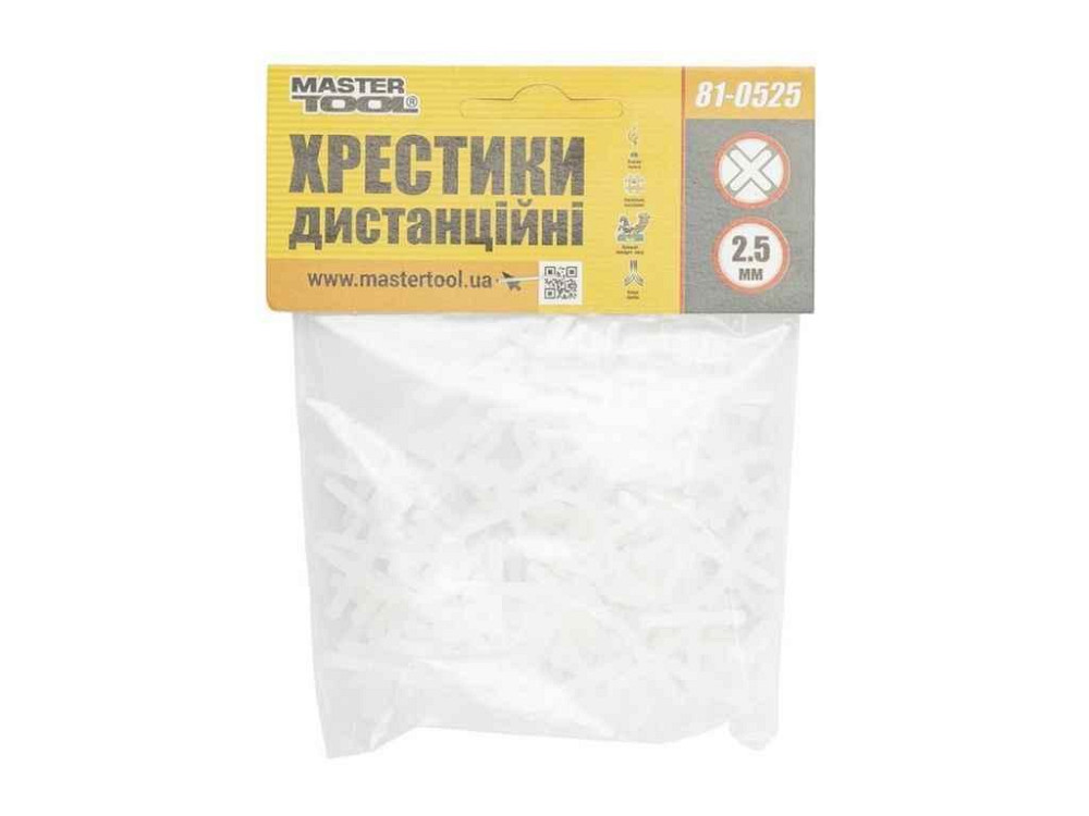 Хрестики дистанц. 2,5мм (200шт) 81-0525 ТМ MASTER TOOL Киев - изображение 1