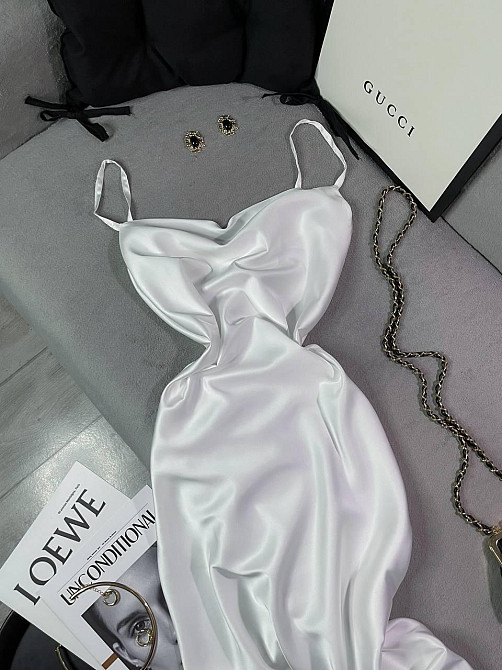 Жіноче романтичне елегантне плаття шовк Білий, 42/44 Одеса - фото 5