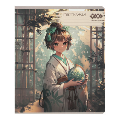 Зошит ZiBi предметний ANIME 48 аркушів клітинка, географія (ZB.1704-15) Вінниця - фото 1