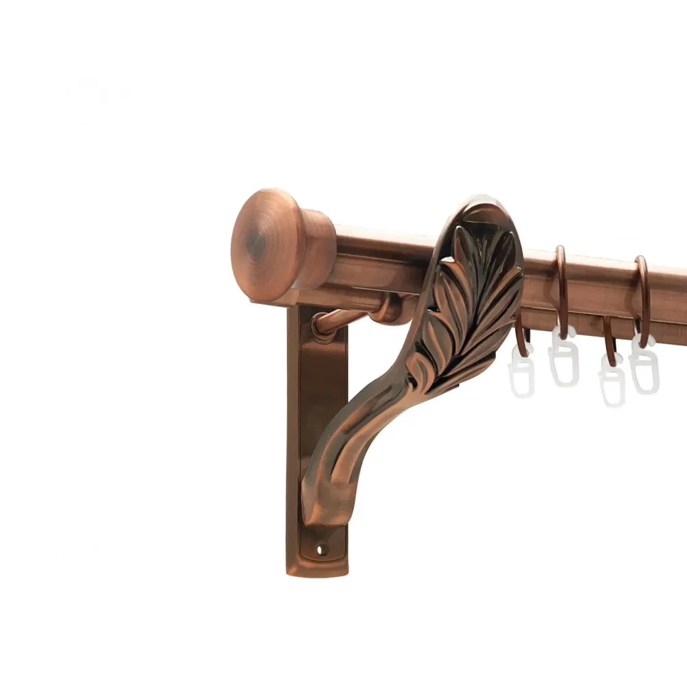 Карниз Orvit Дуо металевий дворядний ретро гладка труба кільце металеве Мідь 25\19 мм 160 см (00-00021783) Львов - изображение 1