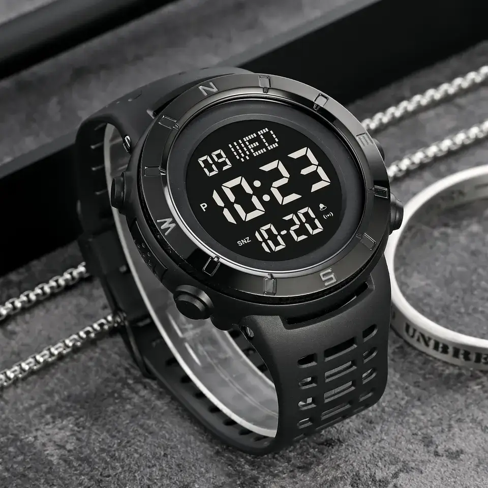 Мужские спортивные часы Skmei 2015 (Черные с черным циферблатом) Винница - изображение 4