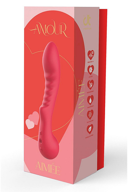 Вибратор рельефный для точки G Dream Toys Amour Aimee, красный Sex Aura Киев - изображение 4