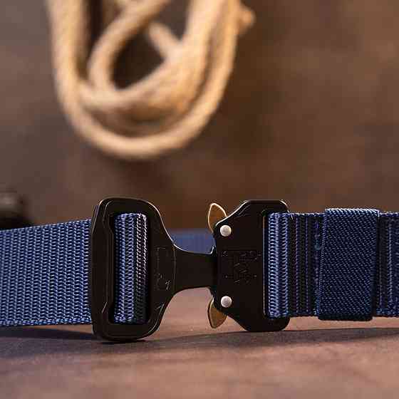 Текстильний ремінь Vintage 20548 Синій Київ