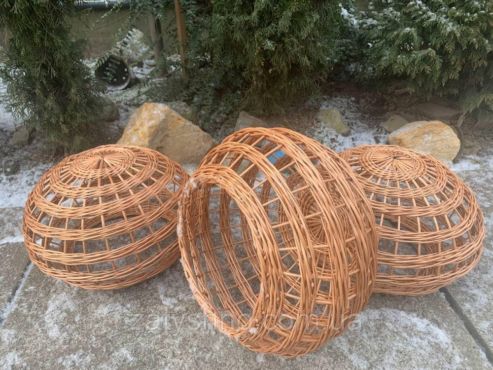 Плетена люстра у вигляді сплюснутої кулі Київ - фото 7