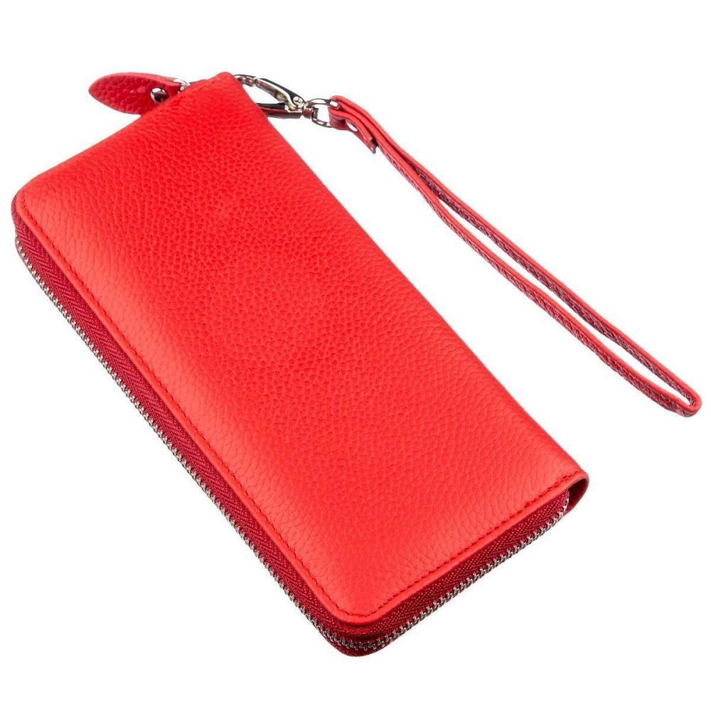 Жіночий шкіряний клатч для карток купюр та документів ST Leather 18931 Червоний Київ - фото 16
