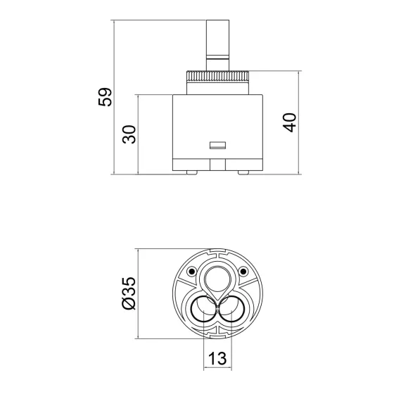 Картридж для змішувача Qtap Spojecti 35 мм QT35MM Київ