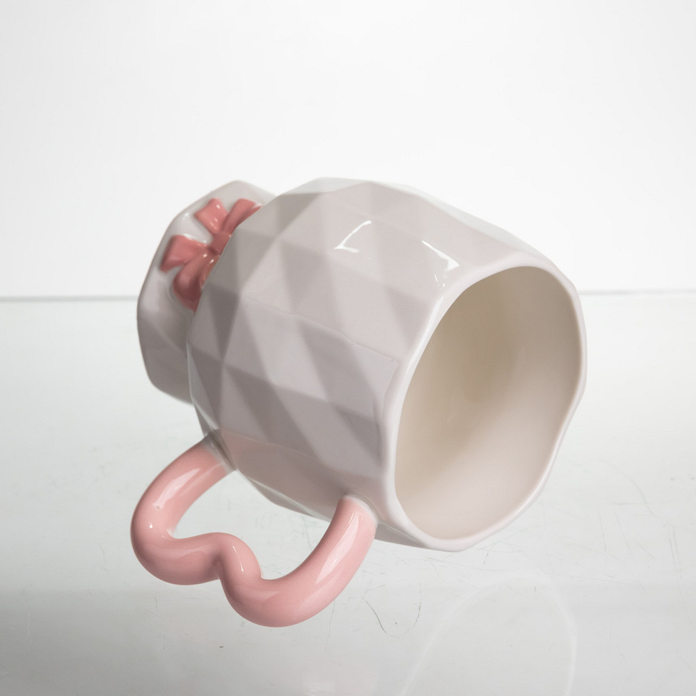 Фарфоровий келих на ніжці, 400 мл, рожевий для чаю та кави Київ - фото 4