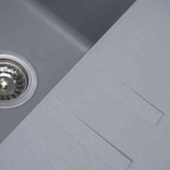 VALESO Гранітна мийка для кухні VALESO LIANA 6243 матова Сірий металік Киев