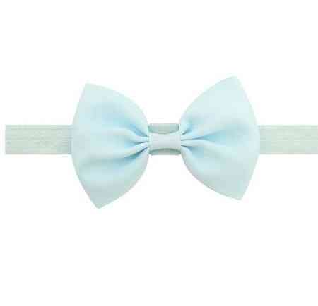 Детская повязка светло-голубого цвета - окружность головы 40-60см, бант 12см Киев