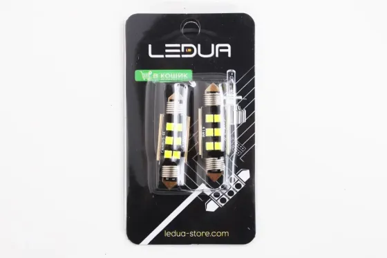 Лампа диодная 12В салона 41мм  6-SMD 3030 CAN с радиатором LED (2 шт.) Винница