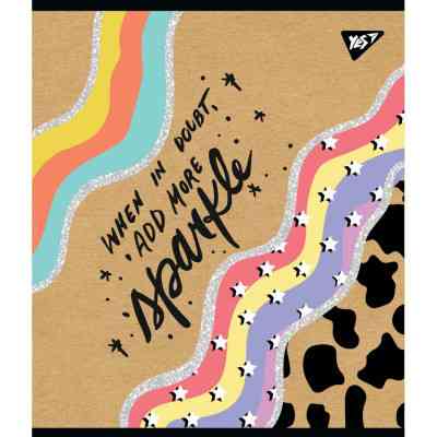 Зошит Yes А5 Abstract 18 аркушів лінія крафт-обкладинка 5 дизайнів (765092) Вінниця