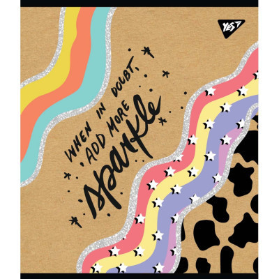 Зошит Yes А5 Abstract 18 аркушів лінія крафт-обкладинка 5 дизайнів (765092) Вінниця - фото 1