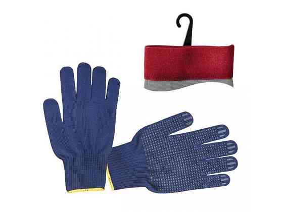 Перчатки робочі р.10 трикотажні (синя) SP-0132 ТМ INTERTOOL Київ
