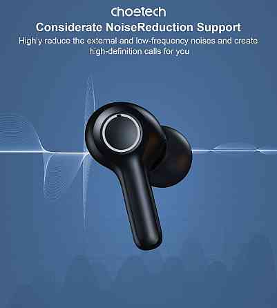 Bluetooth-гарнітура Choetech BH-T06 TWS bluetooth Чорний Харьков