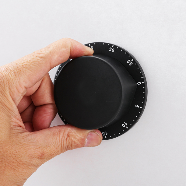 Таймер механічний для кухні, зворотній відлік, чориний,на магніті на задній частині виробу Київ - фото 2