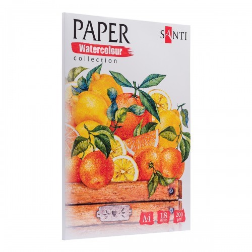 Папір акварельний А4/18арк. "Santi""Botany" Paper Watercolor Collection 200г/м, 742816, шт Київ - фото 1
