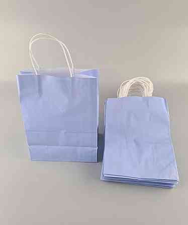 Пакет с ручками бумажный 28*19*11,5  ГОЛУБОЙ (25 шт) Харьков