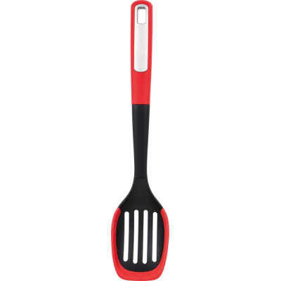 Ложка поварская Bergner Mars з прорізами, 34 см (BG-38871-RD) Винница - изображение 1