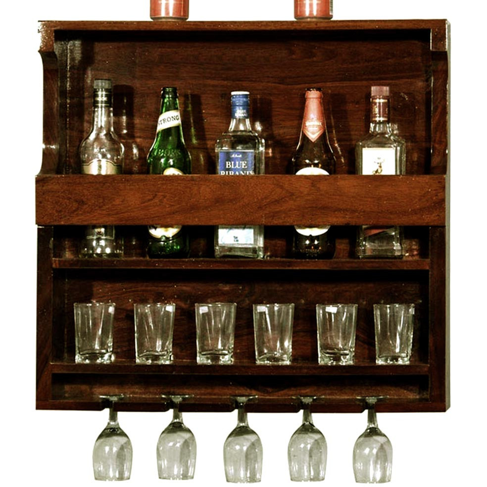 Настінна винна полиця "Цуруга" латте Миколаїв - фото 1