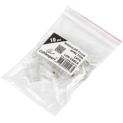 Коннектор RJ45 cat.6 UTP 8P8C * 10 (позолоч. конт.) Cablexpert (LC-8P8C-002/10) Винница - изображение 3