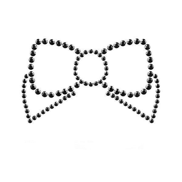 Украшения для груди со стразами MIMI Bow, цвет: черный, Bijoux Indiscrets (Испания) Sex Aura Киев - изображение 1