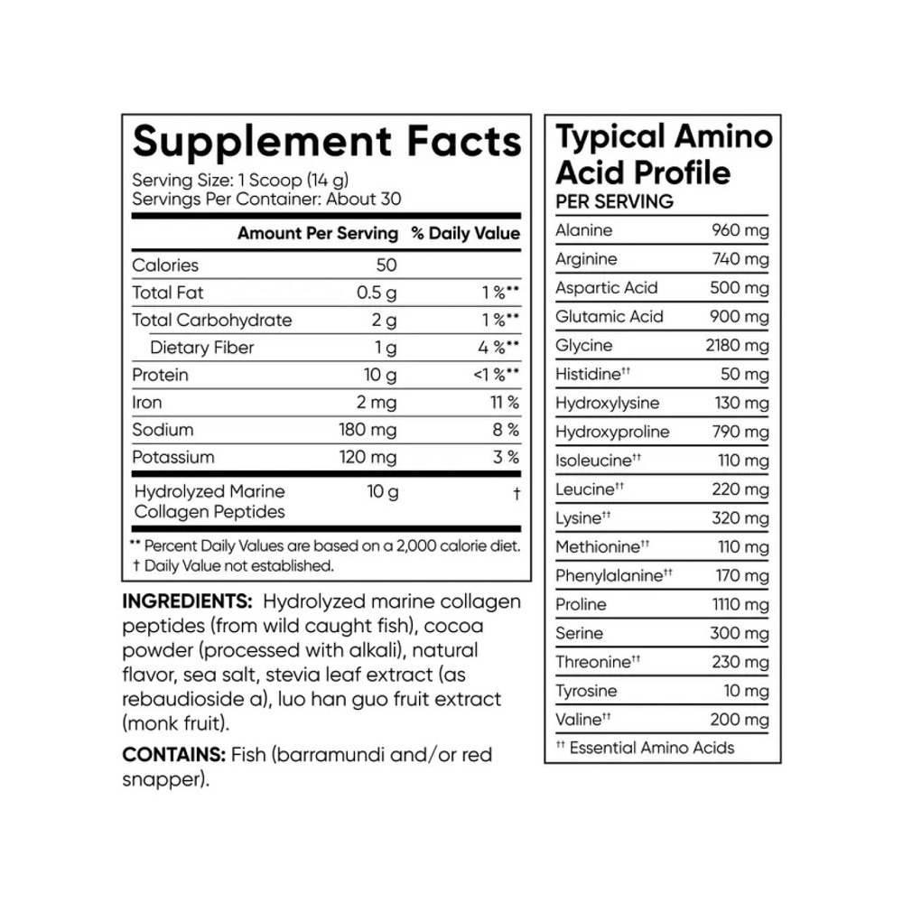 Морський колаген Sports Research Marine Collagen 426g темний шоколад Київ - фото 2