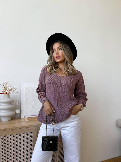 Женский модный вязаный однотонный свитер. 44-54р. Киев - изображение 8