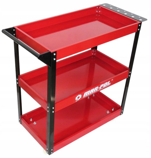 Тележка инструментальная с 3 полками и навесным лотком для отверток Mar-Pol (M66604) Нововолынск - изображение 5